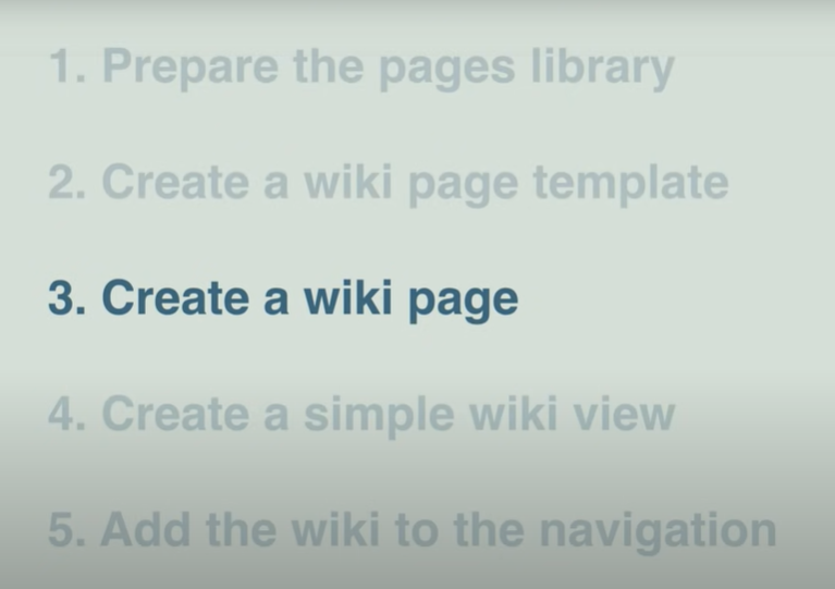 Create a Wiki Page
